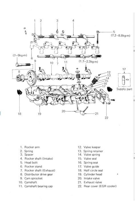 Toyota 20R model Engine head illustrated view diagram | Engineering and ...