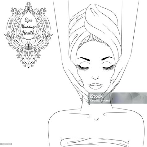 Face Massage Line Art Stock Illustration Download Image Now Facial