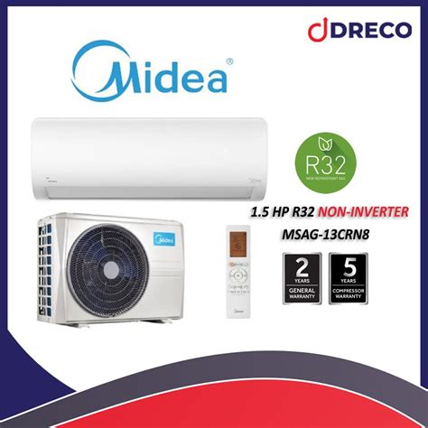 Midea Hp Non Inverter Wall Mounted Air Conditioner R Gas Msag