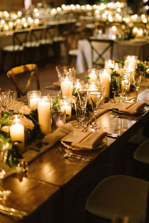 Romantic Simple Wedding Centerpieces With Candles Candle Wedding