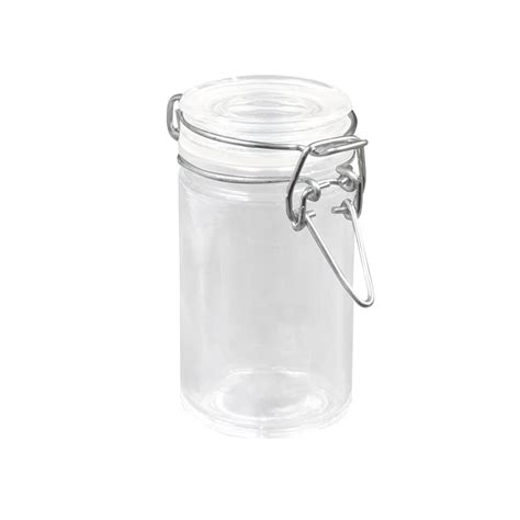 American Metalcraft Hmmj2 2 12 Oz Mini Apothecary Jar With Hinged Lid Glass