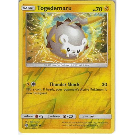 Pokemon Trading Card Game Togedemaru Reverse Holo Sm Cosmic