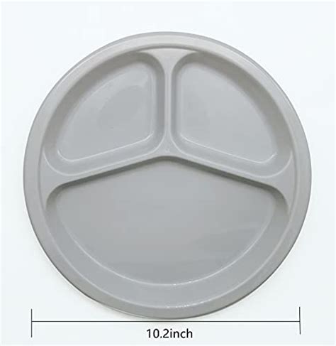 Zdesign Divided Plates For Adults 4 Pack Portion Control Plates Divided Plastic Plates College