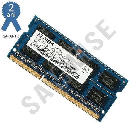 Memorie 4GB Laptop Notebook Elpida DDR3 1333MHz SODIMM