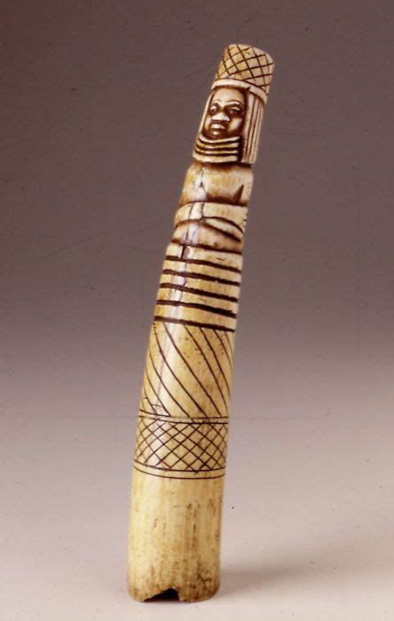 Africa Side Blown Trumpet Nigeria 19th Century Ivory African