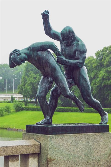 Famous Sculptures From Park Of Human Emotions Vigeland Park Editorial