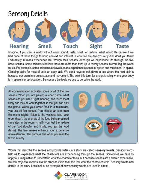 Identify Sensory Details Learn Bright