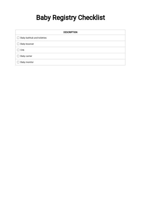 10 Free Registry Checklist Templates Edit And Download