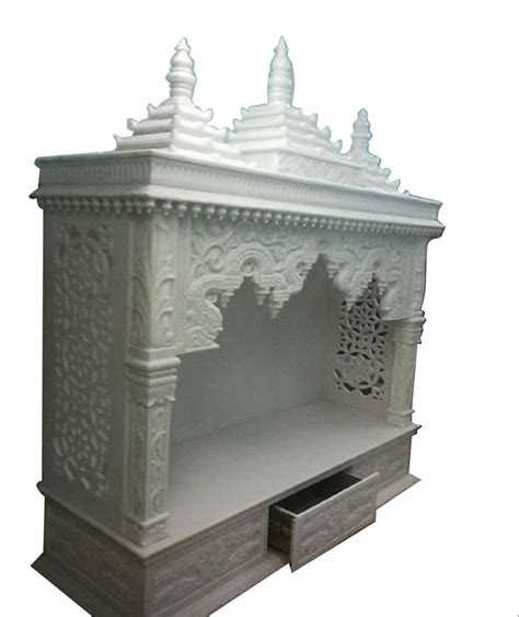 White Glossy Heavy Carving Marble Temple For Home At Rs In Varanasi