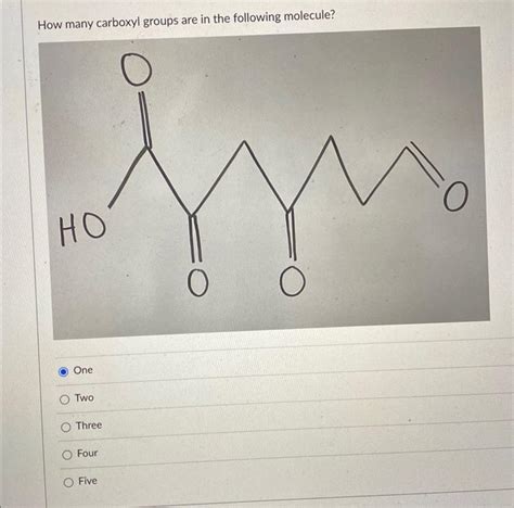 Solved How many carboxyl groups are in the following | Chegg.com 