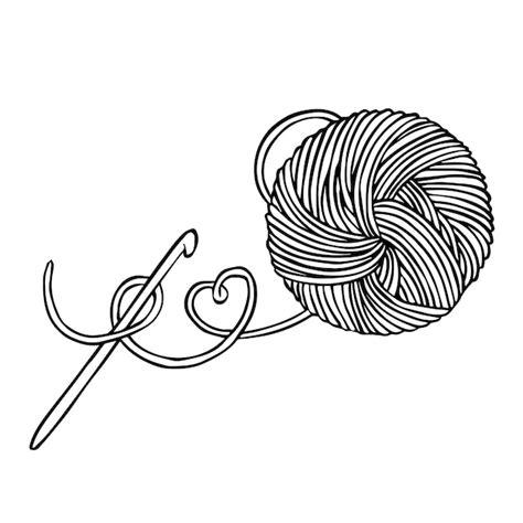 Premium Vector Vector Drawing In Doodle Style A Ball Of Wool And A