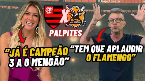 RENATA FAN e DENILSON CRAVAM FLA CAMPEÃO PALPITES FLAMENGO X NOVA