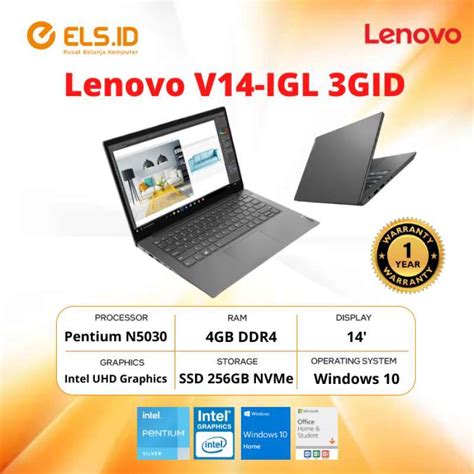 Jual Laptop Lenovo V Igl Gid Pentium Silver N Gb Ssd Gb