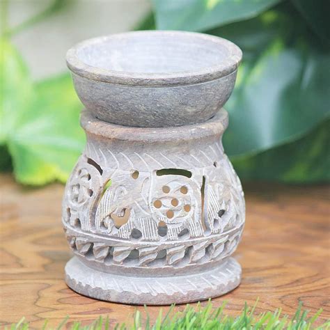 Brahmz Marble Aroma Oil Burner For Diffusing Oil Scented Oil Burner For