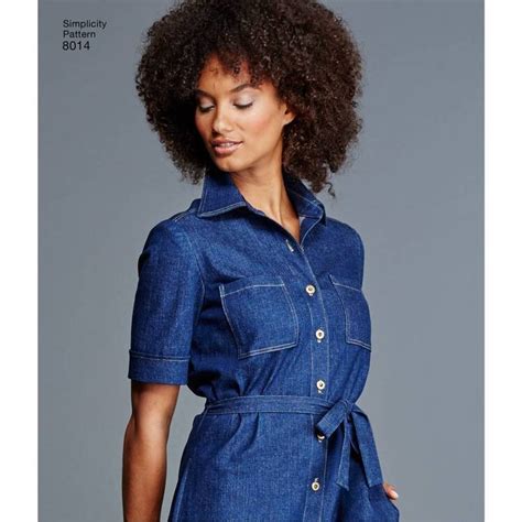 Simplicity Pattern 8014 Misses Shirt Dress 16 24