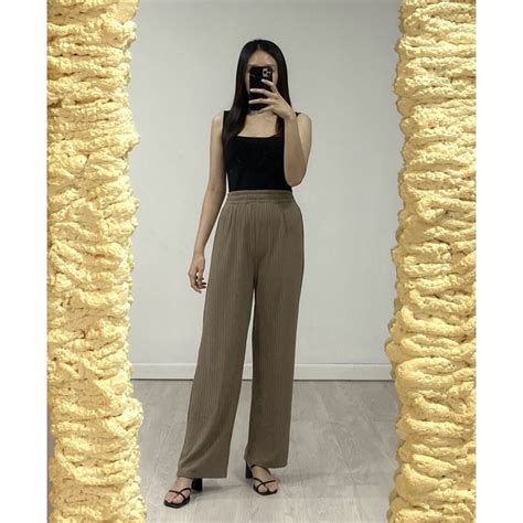 Jual Somi Knit Pants Knit Pants Celana Knit Shopee Indonesia