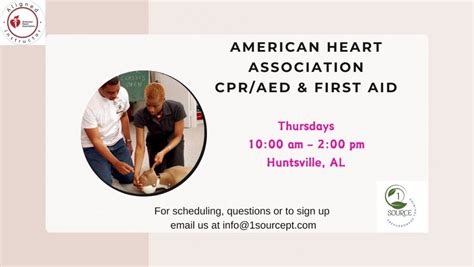 American Heart Association Cpraed And First Aid Class In Huntsville Al Tickets Huntsville