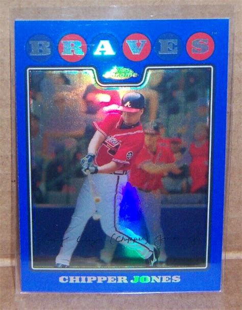 2008 Topps Chrome Blue Refractor CHIPPER JONES 132 EBay