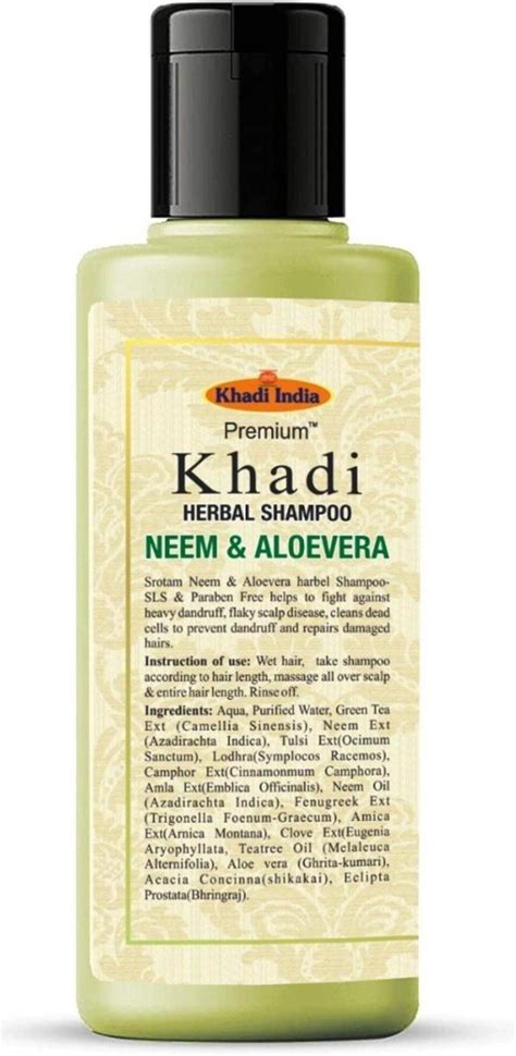 Khadi Herbal Neem Aloevera Hair Cleanser Sls Praben Free For Men