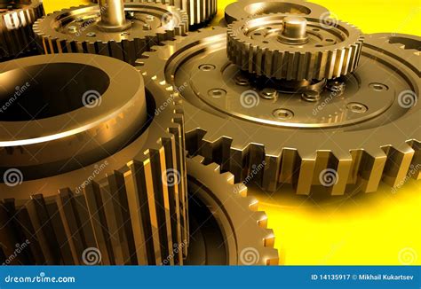 Gears_2 stock illustration. Illustration of machinery - 14135917