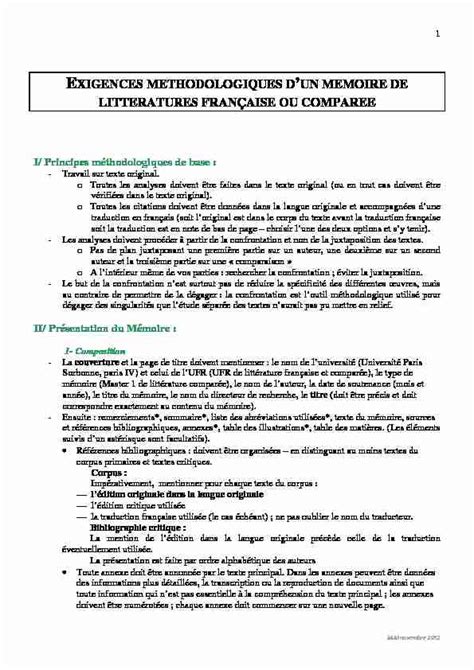 Conseils méthodologie mémoire master PDF