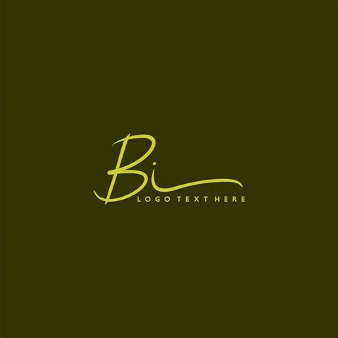 BI logo, hand drawn BI letter logo, BI signature logo, BI creative logo ...