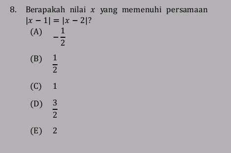 8 Berapakah Nilai X Yang Memenuhi Persamaan X StudyX