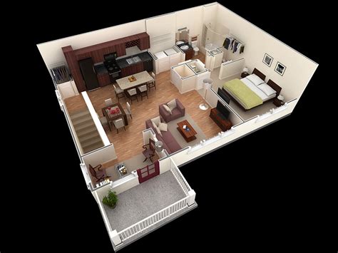 Best One Bedroom Apartment Floor Plans - floorplans.click