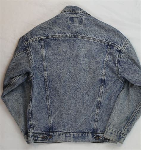 Vintage Levis Acid Wash Denim Cotton Trucker Jacket S Gem