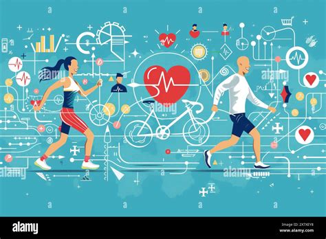 Benefits Of Cardiovascular Exercise On Heart Health Symbolism Stock
