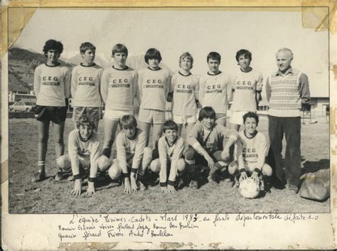 Photo De Classe Equipe De Foot Minimescadets Unss De 1983 Collège Les