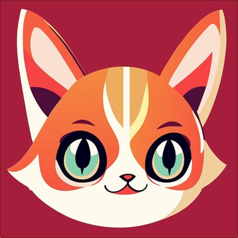 Een Kattencartoon Ontwerpen Met Pop Art Flair Premium Vector