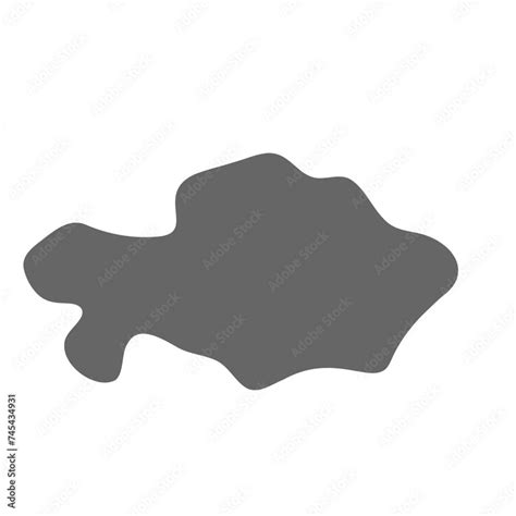 Kazakhstan Country Simplified Map Grey Stylish Smooth Map Vector