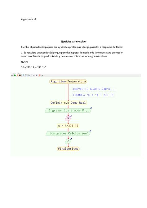 Algoritmos S4 Ejercicios De Algoritmo S4 Algoritmos S Ejercicios