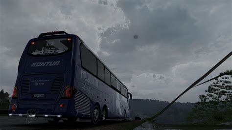 Setra 517 HDH TopClass 2021 v2 KONTUR BLUE SKİN ETS 2 mods Ets2 map