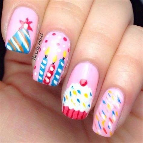 50 Ideas Of Birthday Nails Birthday Nail Art Birthday Nails Birthday Nail Designs