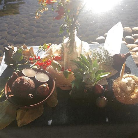 Beautiful Autumn Equinox Altar in our Meditation Garden today. # ...