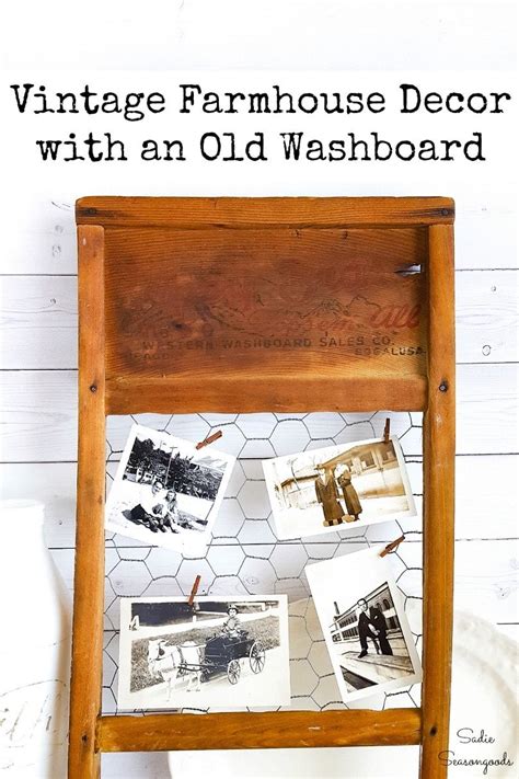 Upcycling An Old Washboard Into A Chicken Wire Frame Old Washboards