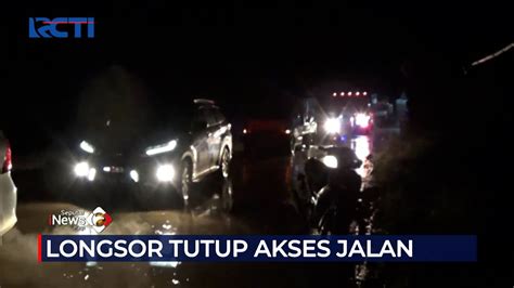 Jalan Penghubung Di Mamasa Tertutup Longsor Kendaraan Terjebak Macet