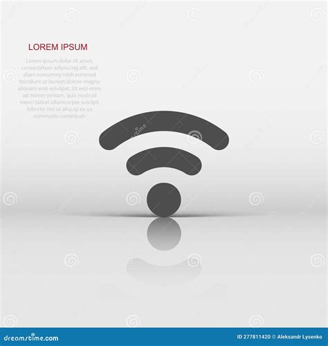 Icono De Signo De Internet Wifi En Estilo Plano Tecnolog A Inal Mbrica