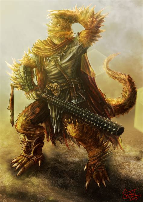 Rf Sauriv A Desert Lizardfolk Looking Beyond Characterdrawing