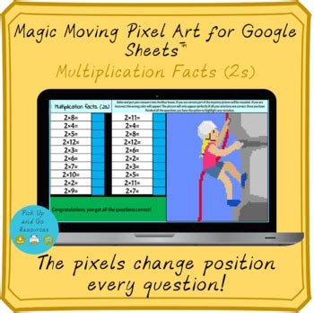 Multiplication Facts S Magic Moving Pixel Art Mystery Picture