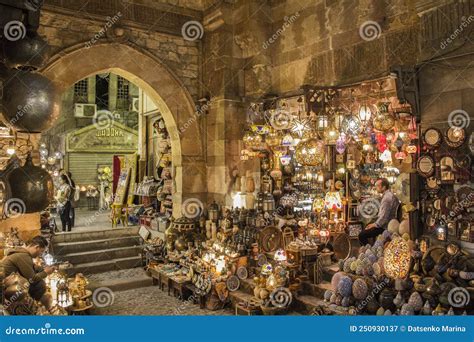 Selling Souvenirs at the Famous Khan El Khalili Market in Old Cairo ...