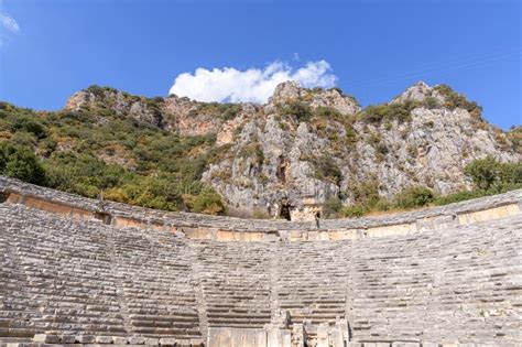 Teatro Antigo Na Myra Demre Turkey Foto De Stock Imagem De Romano