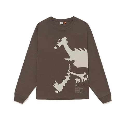 Camiseta Oakley x Piet Big Skull LS Brown - Droper