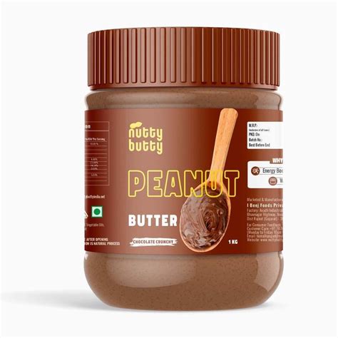 Nutty Butty Kg Chocolate Crunchy Peanut Butter Packaging Type Jar At