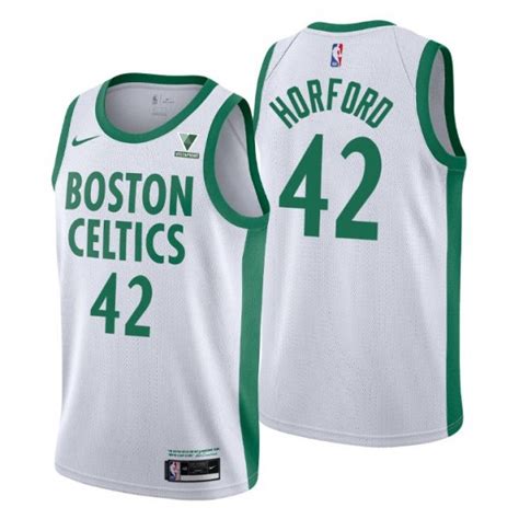 Maillot Basket Boston Celtics City Edition Al Horford 42 Blanc Swingman