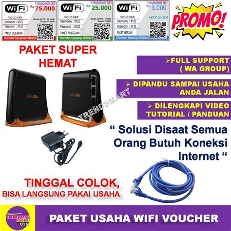 Jual PAKET USAHA WIFI VOUCHER VOCER HOTSPOT SIAP PAKAI GSM RT RW NET