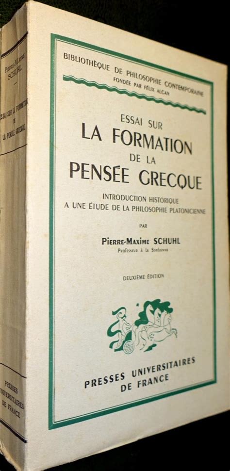 Essai Sur La Formation De La Pens E Grecque Introduction Historique