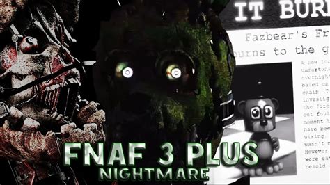 6 НОЧЬ В FNAF 3 PLUS FNAF 3 Plus NIGHTMARE MODE ПРОХОЖДЕНИЕ